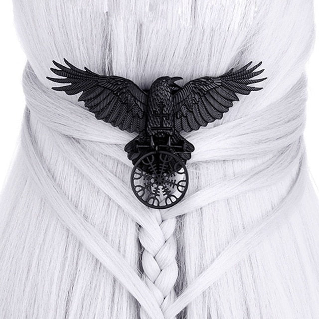 Ægishjálmr Raven Hair Clip