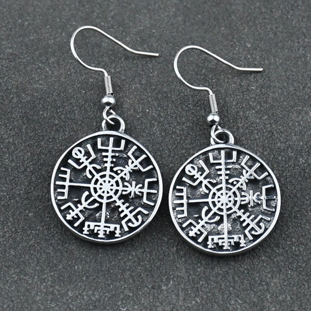 Vegvísir Amulet Earrings
