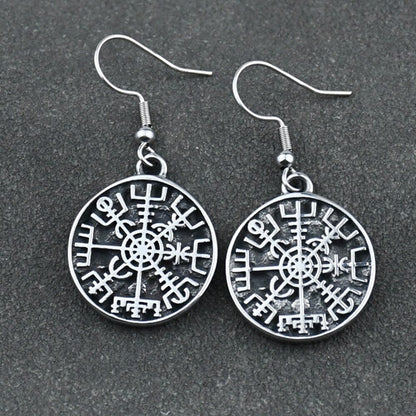 Vegvísir Amulet Earrings