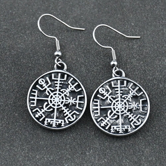 Vegvísir Amulet Earrings