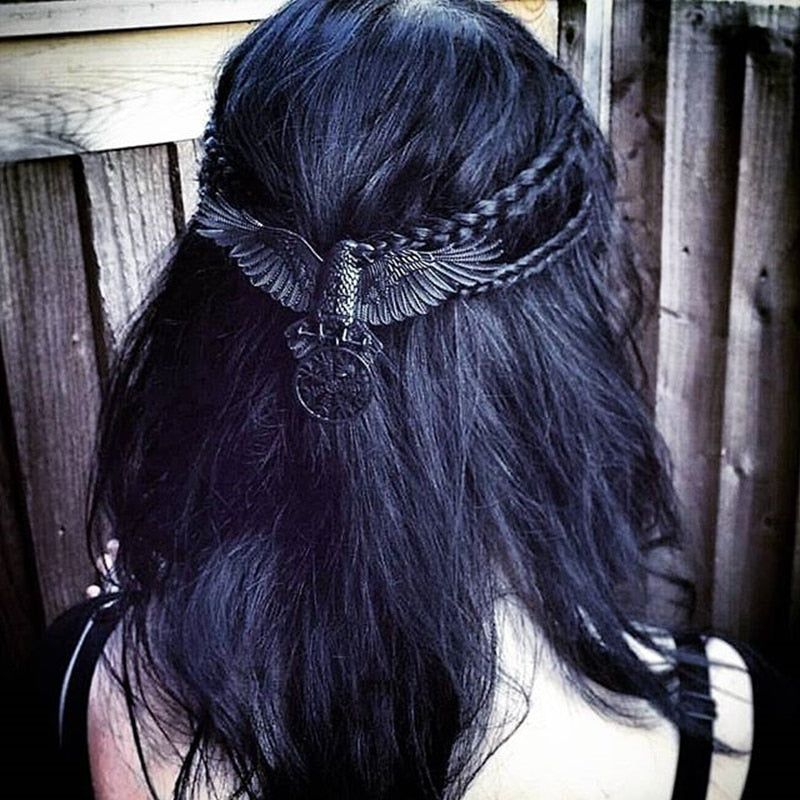 Ægishjálmr Raven Hair Clip